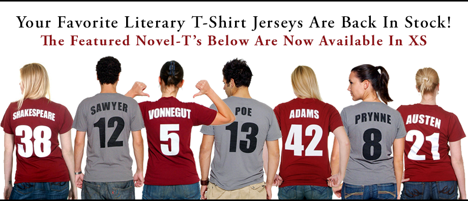 And We're Back! Literary T-Shirt Jerseys are BACK IN STOCK!